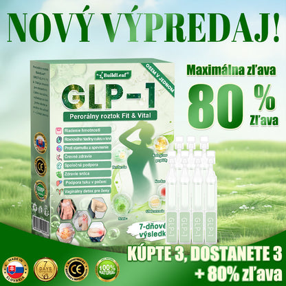 BuildLeaf® GLP-1 6-v-1 Fit & Vital Perorálny Roztok  (Len raz denne, viditeľné zmeny už za 7 dní) Pre obezitu, kardiovaskulárne ochorenia, cukrovku, spánkové apnoe, zdravie čriev, problémy s kĺbmi a ďalšie