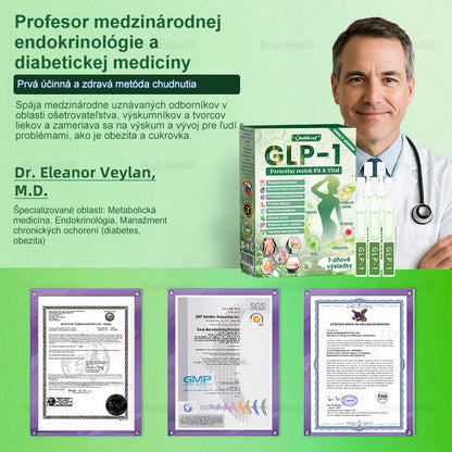 BuildLeaf® GLP-1 6-v-1 Fit & Vital Perorálny Roztok  (Len raz denne, viditeľné zmeny už za 7 dní) Pre obezitu, kardiovaskulárne ochorenia, cukrovku, spánkové apnoe, zdravie čriev, problémy s kĺbmi a ďalšie