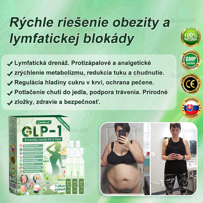 BuildLeaf® GLP-1 6-v-1 Fit & Vital Perorálny Roztok  (Len raz denne, viditeľné zmeny už za 7 dní) Pre obezitu, kardiovaskulárne ochorenia, cukrovku, spánkové apnoe, zdravie čriev, problémy s kĺbmi a ďalšie
